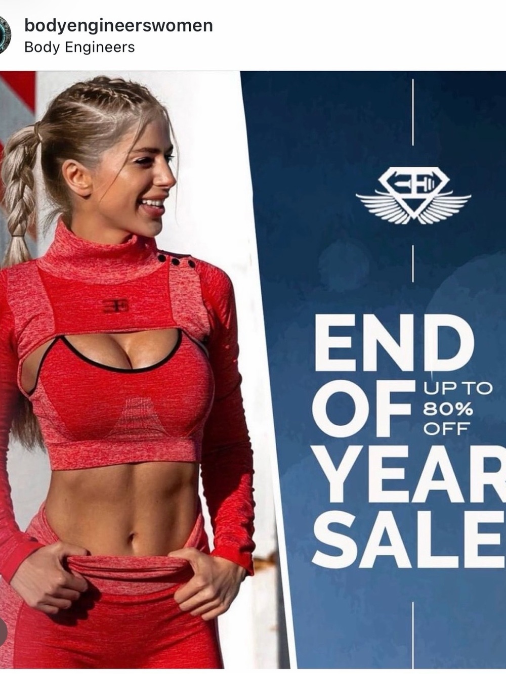 Body Engineers Red Athletic Set